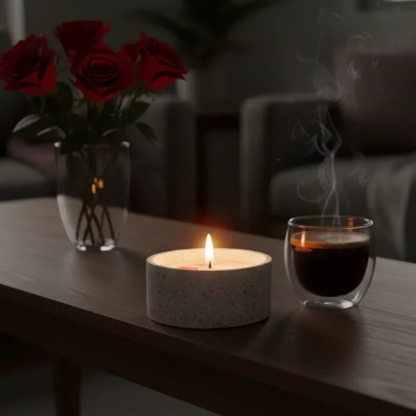 کاپ شمع بتنی مدل ساده