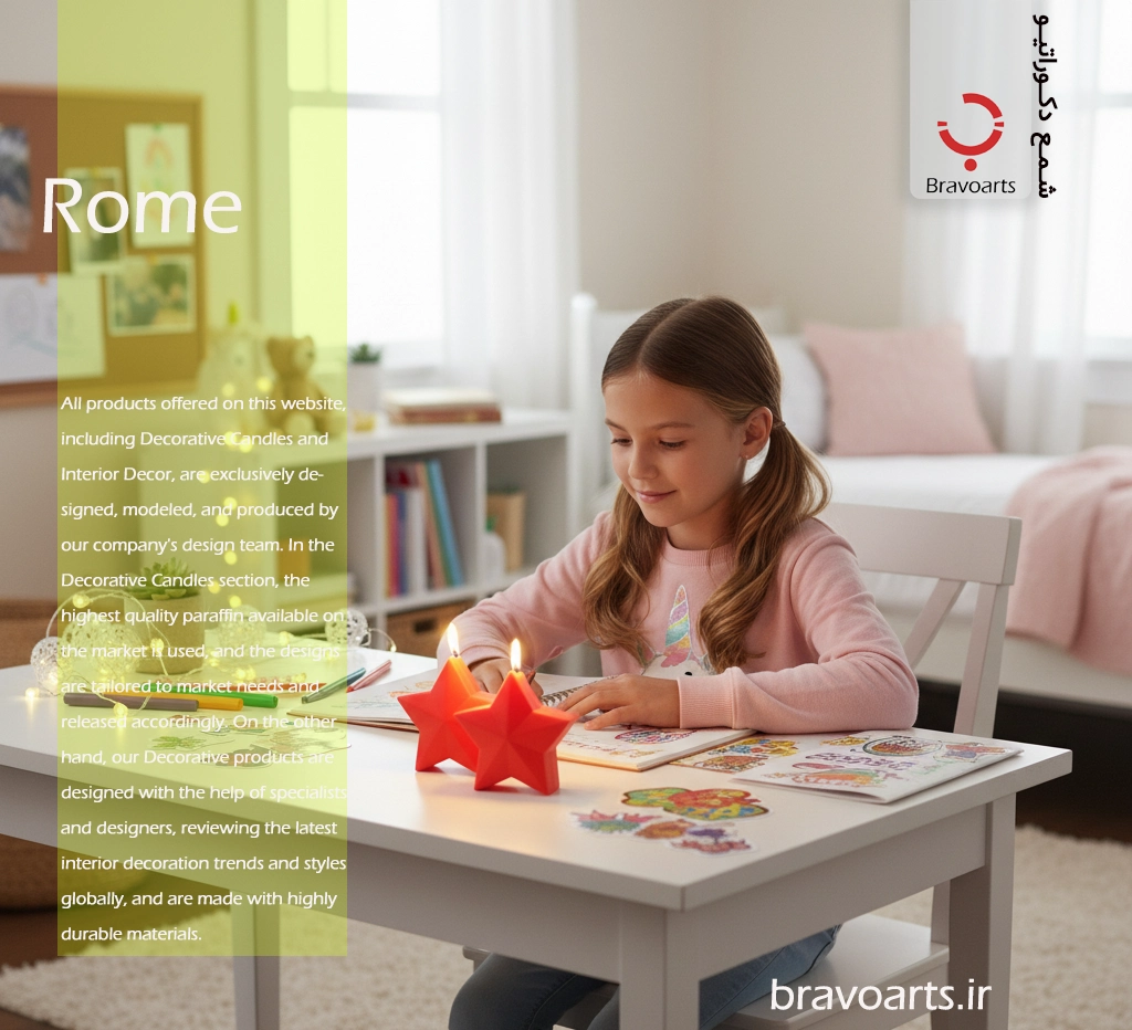 شمع دکوراتیو مدل Rome لوکس و شیک